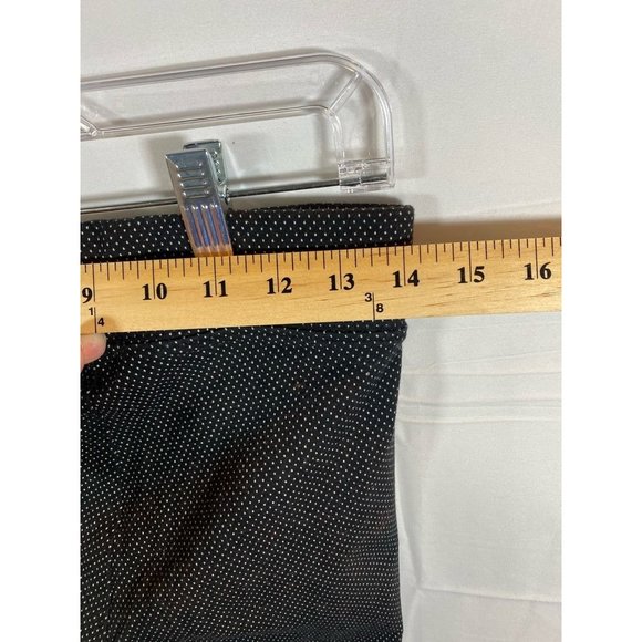 Old Navy Pants Womens Small Cropped Leggings Black White Polka Dot Pull Ons - Picture 6 of 9